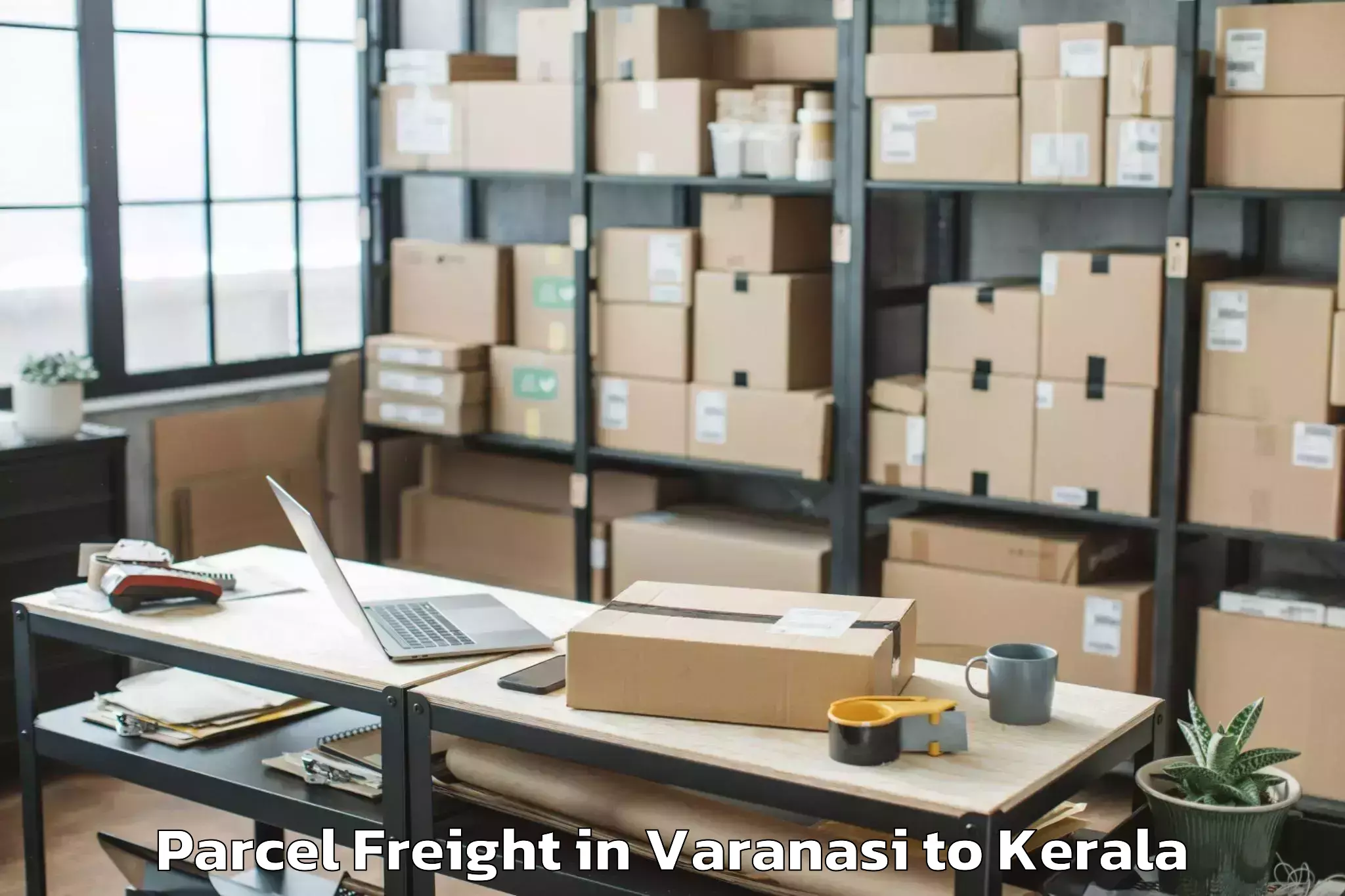 Varanasi to Karunagappally Parcel Freight